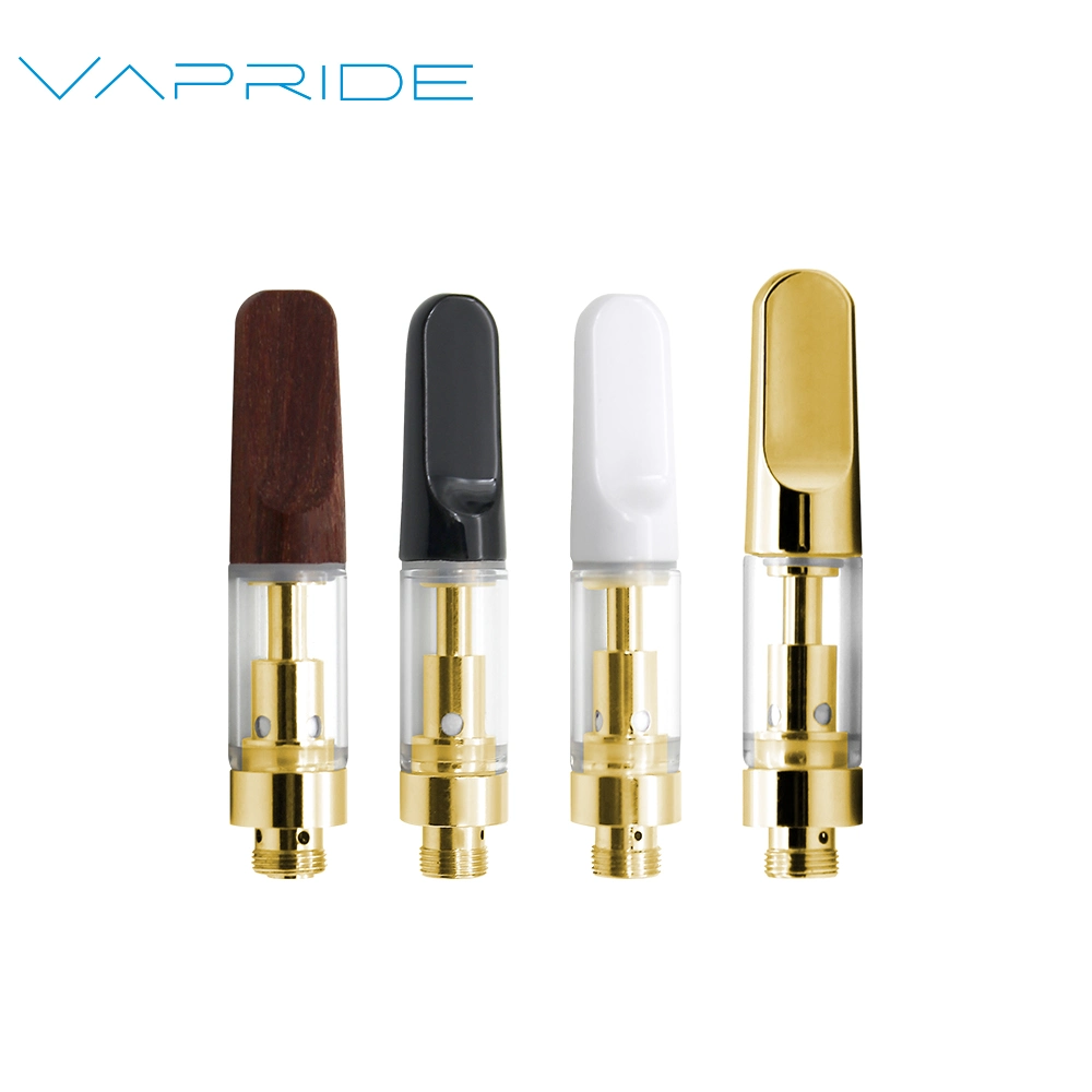 USA Hot Sale Vape Tank Glass Refillable Vape Pen E Cigarette Cartridge 0.5ml Atomizer Ceramic Dual Coil with Ceramic Mouthpiece 510 Thread