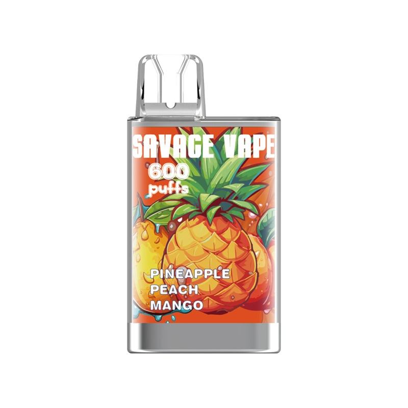 EU Warehouse Original Savage Vape Crystal 600 Puff Disposable Vape Pen Pod Device 550mAh Vapes Kit 20mg Nic Wholesale Mini E Cigarettes 10PCS Per Pack