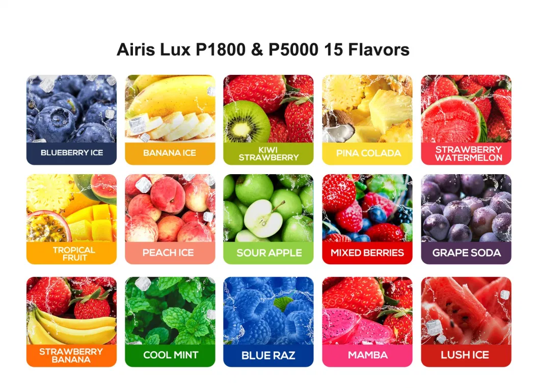 Wholesale 5000 Puffs Disposable Vape 15 Flavors 16ml Pod Disposable E Cigarette