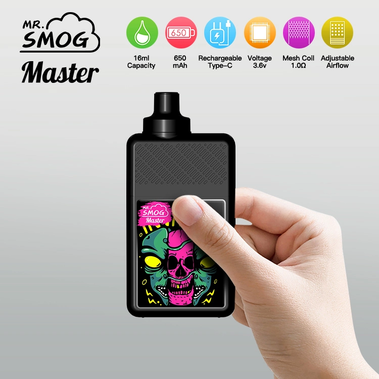 Electric Hook Prefilled Pod Starter Kit Mr Smog Master 7500 6000 5000 Puffs Mesh Coil Fruits Flavors Wholesale Disposable Vape Pen Refill Vaporizer Wape