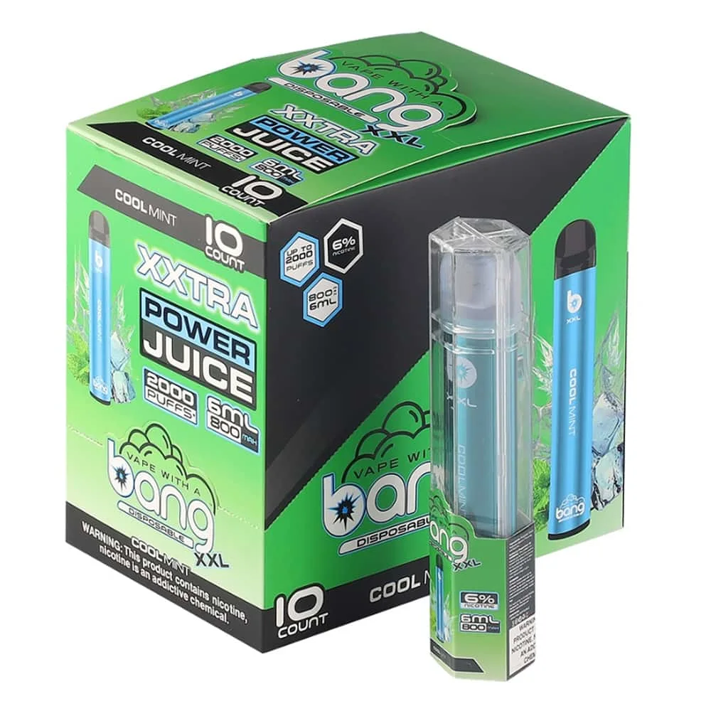 Bang XXL Disposable Device 800mAh Battery Pre-Filled 6ml Pod 2000 Puffs Xxtra Kits Disposable Vape Vaporizer E CIGS