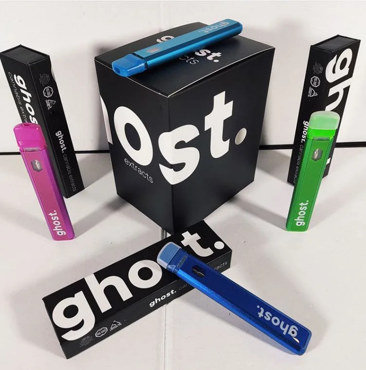 Ghost Delta Disposable E-Cigarettes Vape Pen 280mAh Battery Rechargeable 10 Strains 0.8ml 1.0ml Empty Cartridge