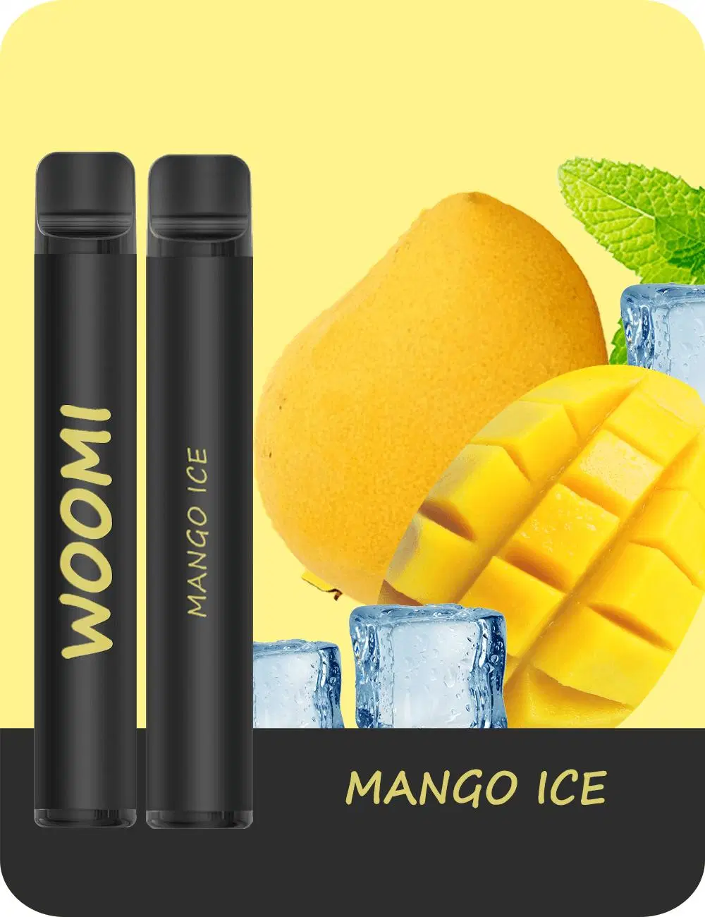 Blue Razz Lemonade Woomi All Black Mini Vape Rock 600 Puff Bar 2ml E Liquid E-Cigarette