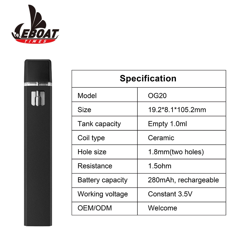 Latest Design 1ml Empty Disposable Vape Pen Wholesale E Cigarette Disposable Vape for Delta 10