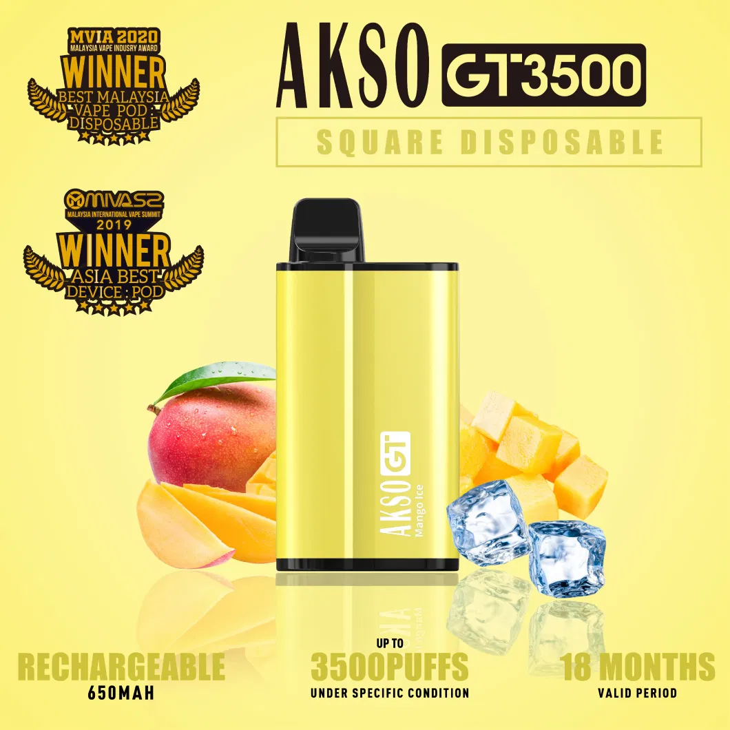 Wholesale Disposable Vape Pen Disposable Vaporizer Akso Gt 3500 Puff Plus Rechargeable Tobacco Free Nicotine