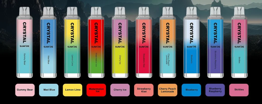 Crystal Vape 7000 Puffs Disposable Vape Hot Sell Sunfire Original 100% Newst Torando Pod Device Wholesale Local Warehouse 10 Flavors 7K 8000 9000 Crystal Puff