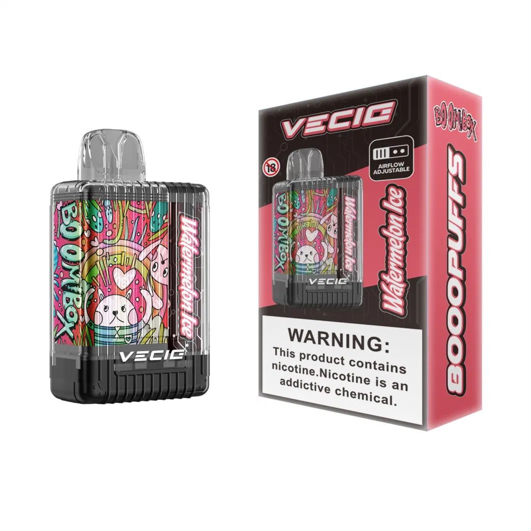 VECIG Factory Price Original Boombox 8000 puffs Disposable Vape Box Rechargeable Mesh Coil Adjustable Airflow 5% Nicotine Lost Vape Orion Bar 7500