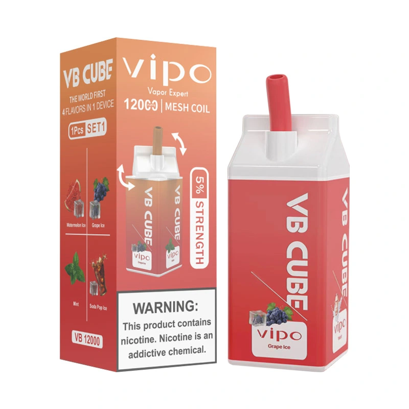 Vipo Vb Cube 12000 Wholesale Zbood Sea Bar Nicotina Mesh Coil V3 Pod Quik Asvape Electric Pen Disposable Vape
