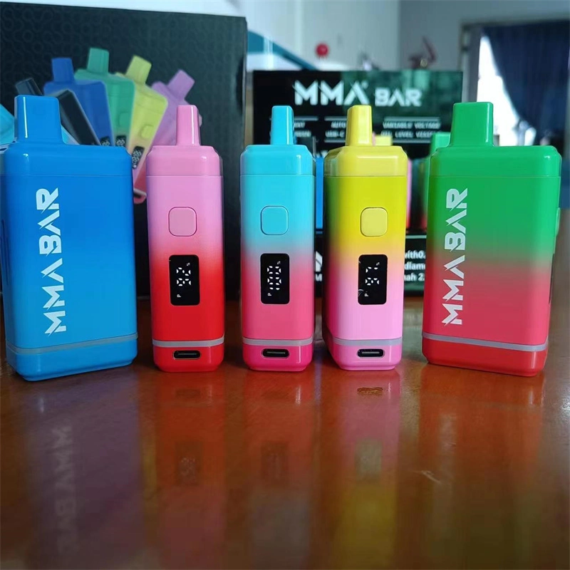 MMA Rechargeable Vape Pen Empty Cartridge E-Cigarettes Digital Box Vapes Bar Voltage Adjustable Vaporizer with Display Box Package