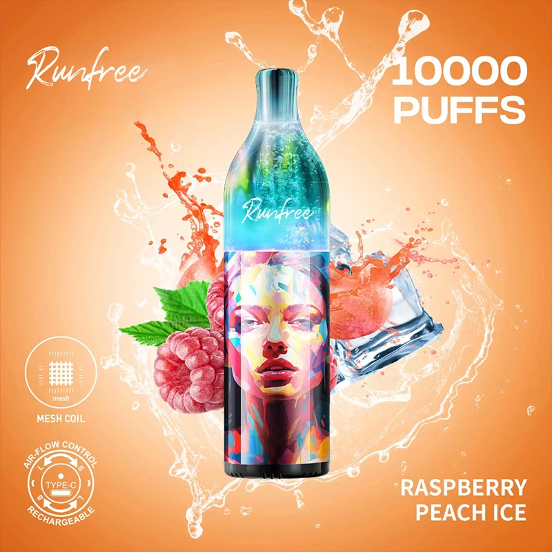 Runfree Wholesale 10000 Puffs Rechargeable 850mAh 14ml E Liquid Luminous Lamp Vape Adjustable Airflow Disposable E Cigarette