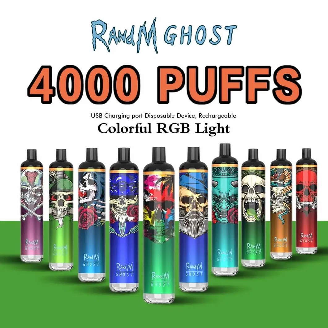 Wholesale OEM Popular Disposable 4000 Puff Vape Randm Ghost with Europe USA Tank Refillable E Cigarette