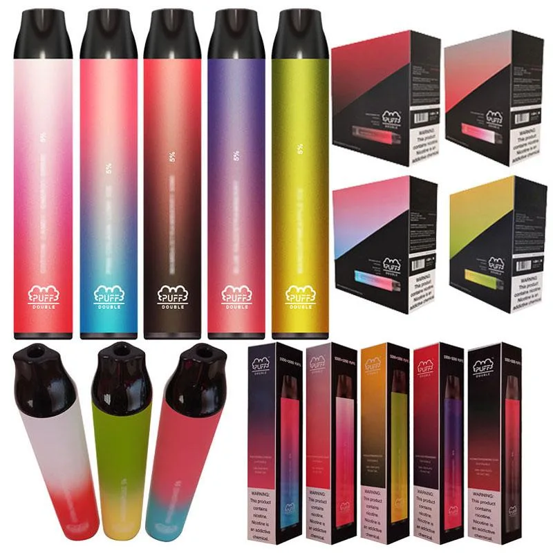 High Quality 2000 Puffs Stick Double Flavors 2 in 1 Electronic Cigarette Disposable Vape Vaporizer