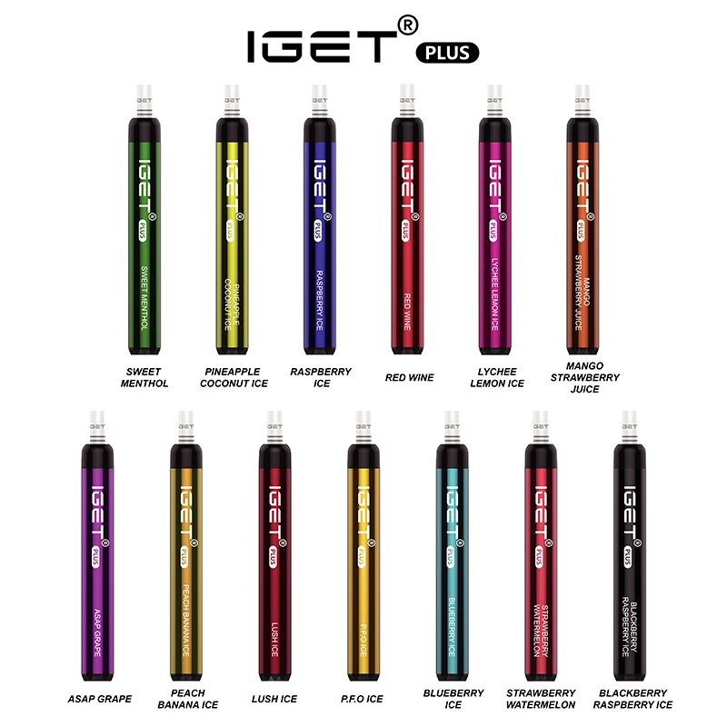 Iget Plus Advanced Vaping Mods 1200puffs E-Cigarette Vape Starter Kits Mango Strawberry Juice