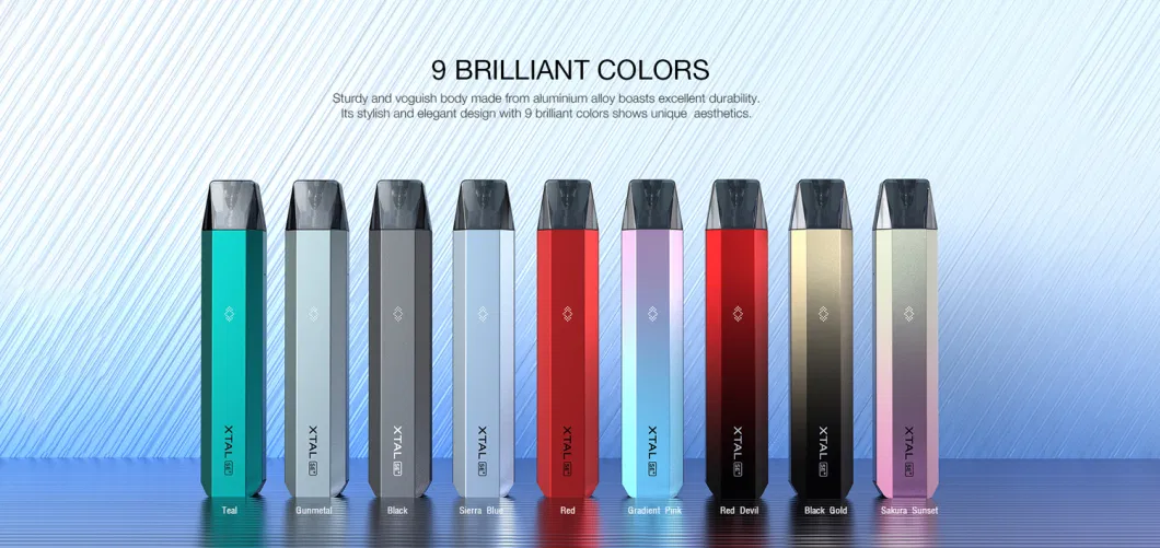 Zq Xtal Se+ Vape Pen Starter Kit Rechargeable Mini Cigarette 9 Colors Fashion Electronic Cigarette Kit with Mesh Coil