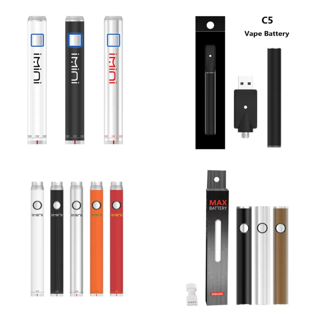 Original Factory Wholesale High Quality Vape Battery 380mAh 510 Thread Rechargeable 510 Battery Box with USB USB Tank