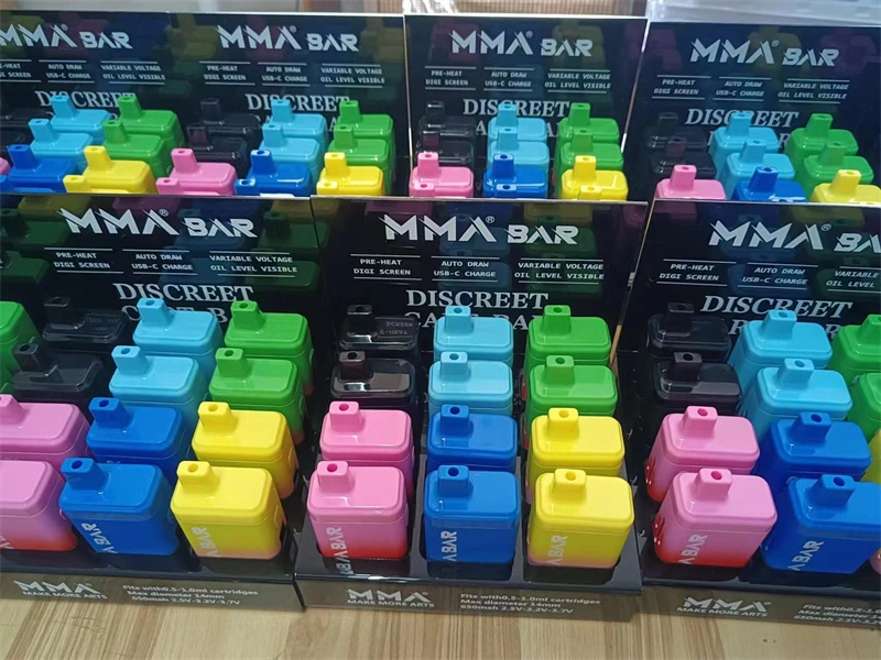 MMA Rechargeable Vape Pen Empty Cartridge E-Cigarettes Digital Box Vapes Bar Voltage Adjustable Vaporizer with Display Box Package
