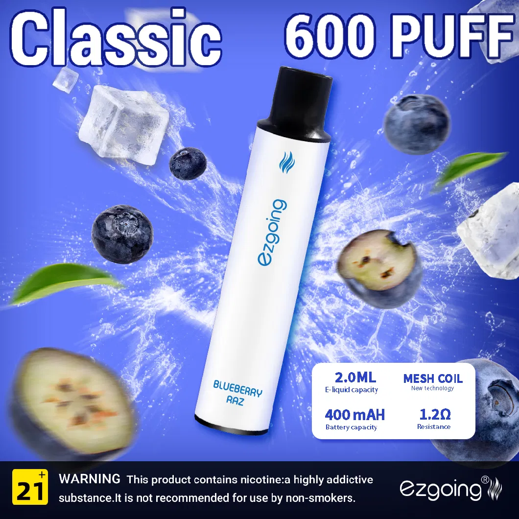 600puff Puffs Tpd-Registered E-Liquid 2ml Super E Hookah Charger