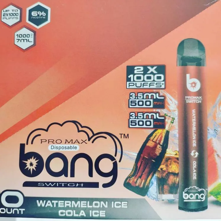 Bang PRO Max Switch 2 in 1 Double Pod Disposable 1000+1000 Puffs Vape Vaporizer Vape Electronic Cigarette Vaporizer E-CIGS