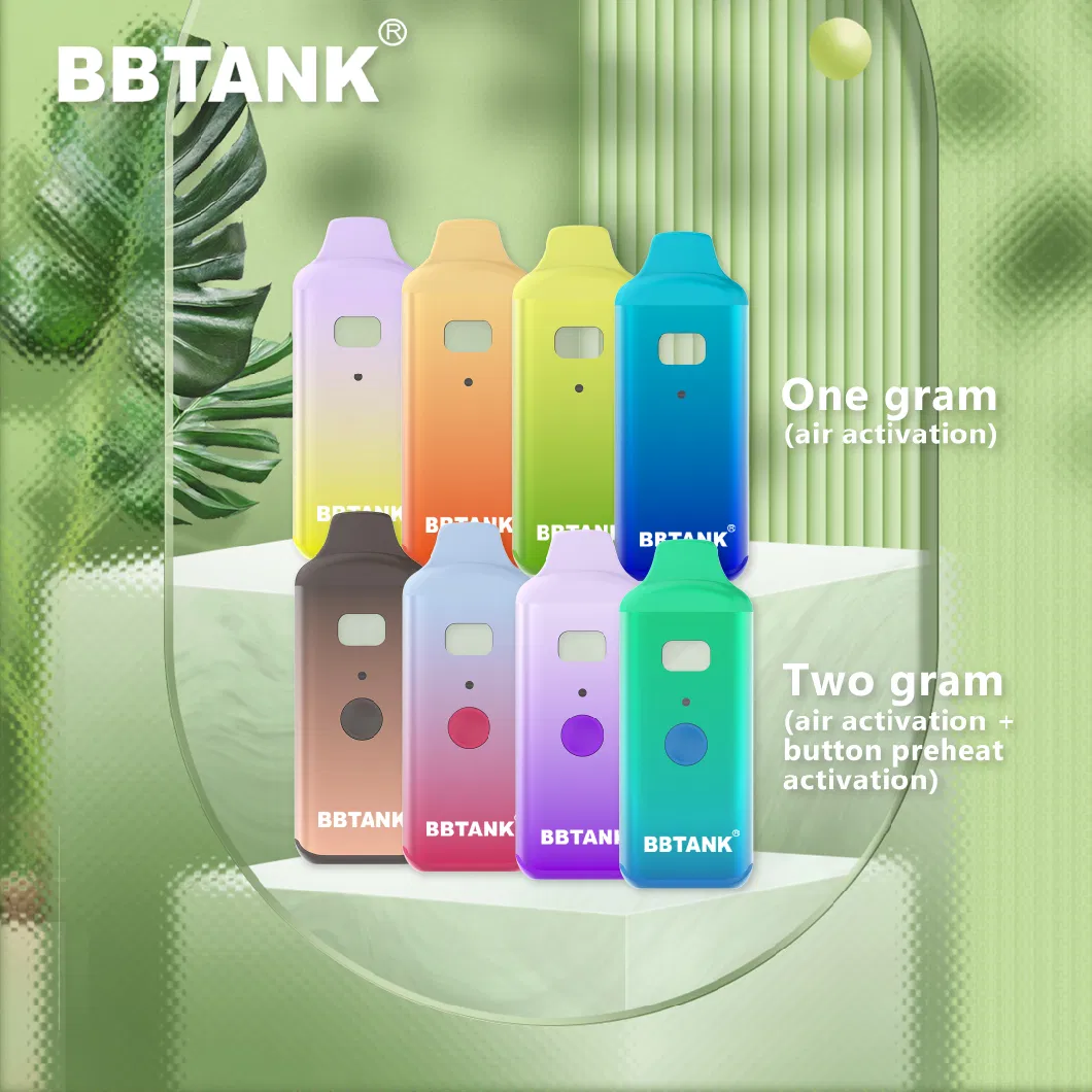 2ml Hhc Disposable Vape Bbtank Rechargeable Live Resin Empty Vape USB C