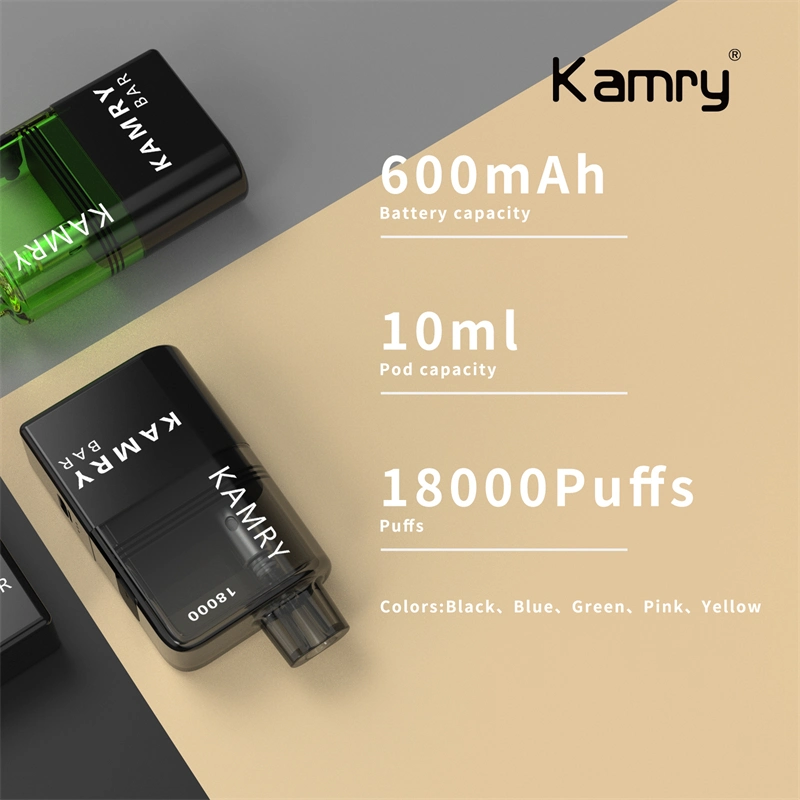 Kamry Bar Self Modeling Disposable Vape Refillable Pod 18000 Puffs Wholesale Disposable Atomizer