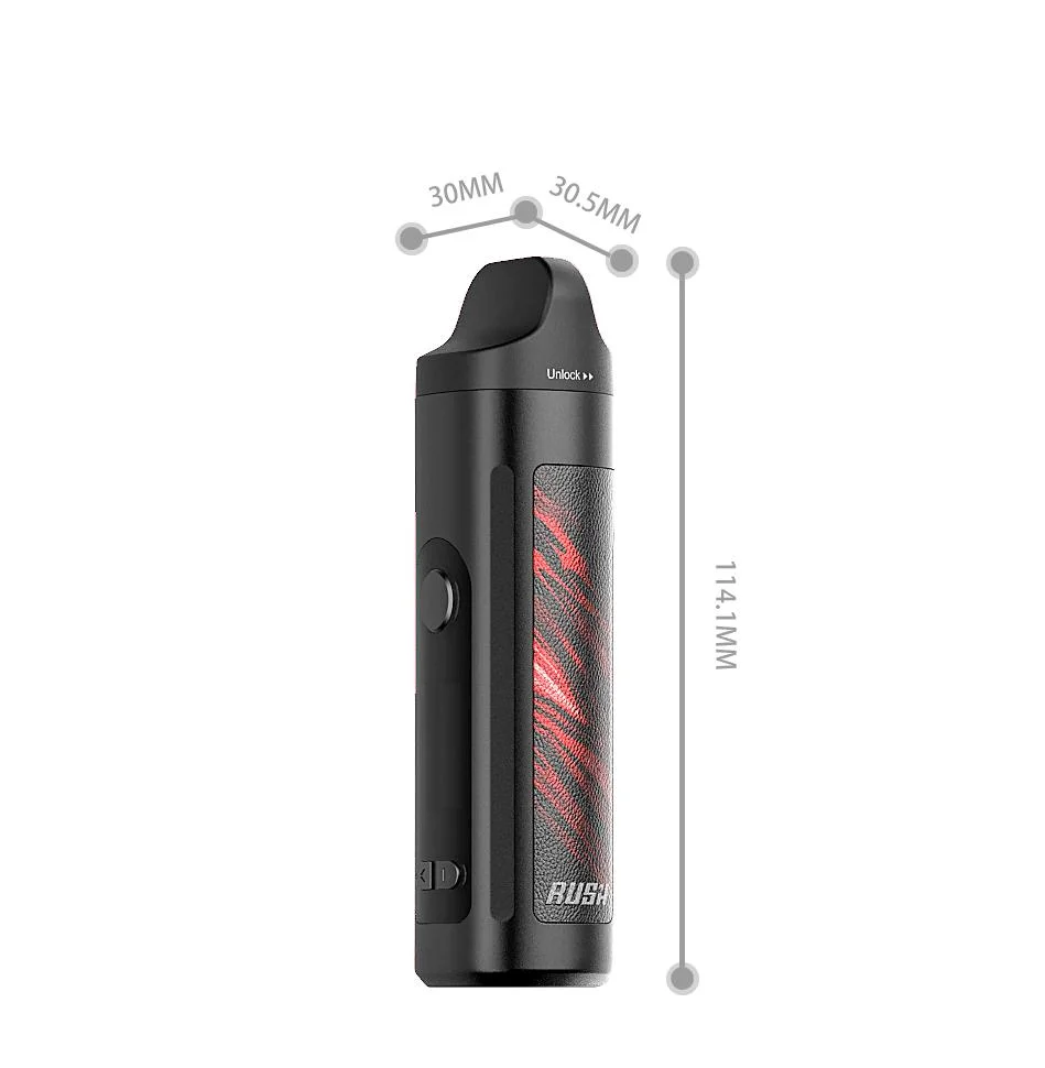 Wholesale Top 10 on-The-Go Custom Private Label Convection Herbal Vaporizer Portable Wax RoHS Vape Rush Medical Health Pocket Dry Herb Vaporizer