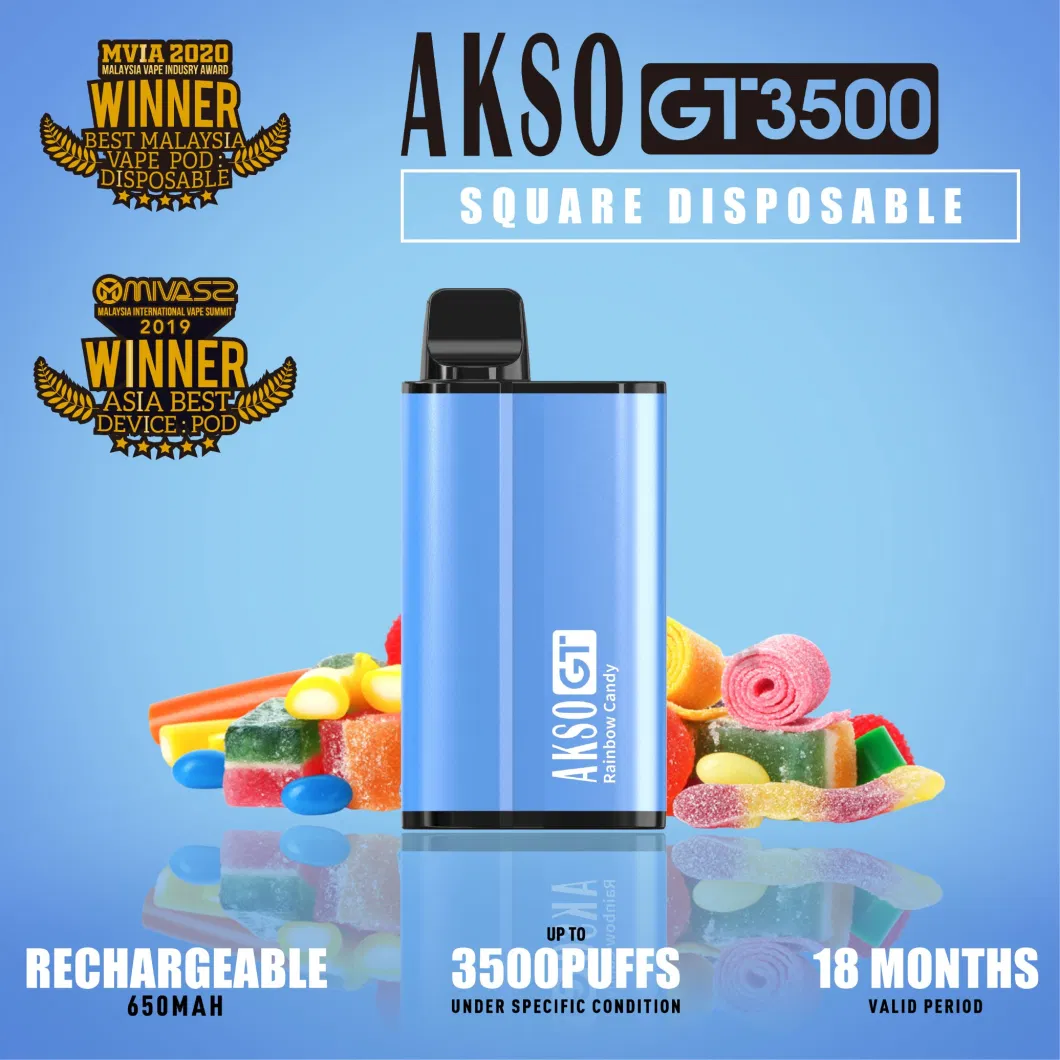 Wholesale Disposable Vape Pen Disposable Vaporizer Akso Gt 3500 Puff Plus Rechargeable Tobacco Free Nicotine