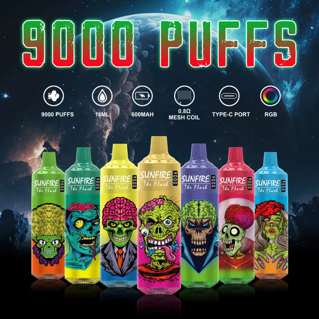 10000 Puff 10K Sunfire Disposable I Vape 18ml Juice 5% 2% Nic Airflow Adjustable Rechargeable Big Vapor Smoking 9000 7000 5000 800 Puff Sweden 12 Flavors Device