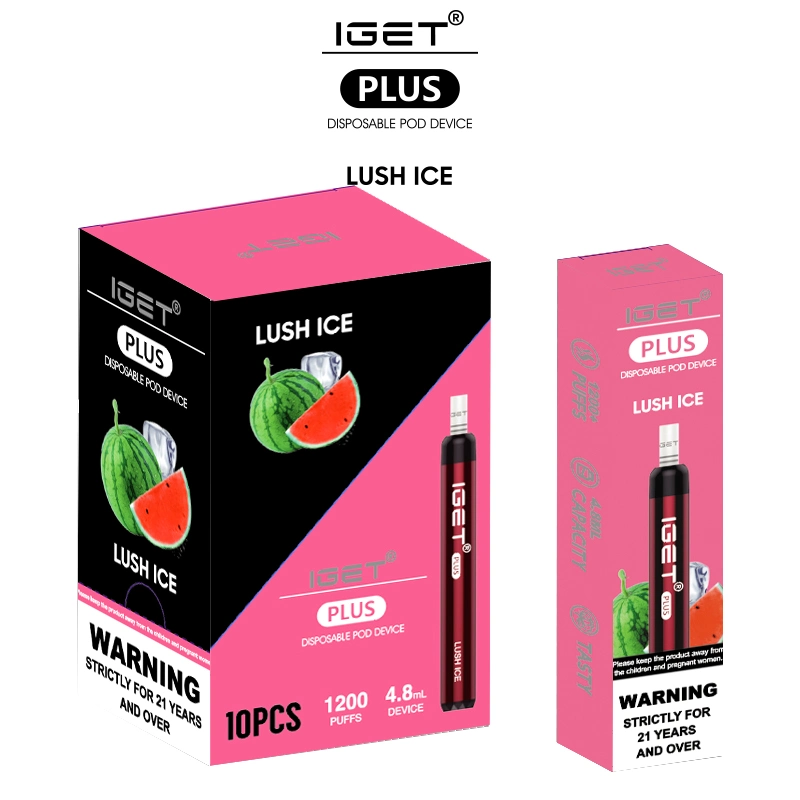 Iget Plus Advanced Vaping Mods 1200puffs E-Cigarette Vape Starter Kits Mango Strawberry Juice