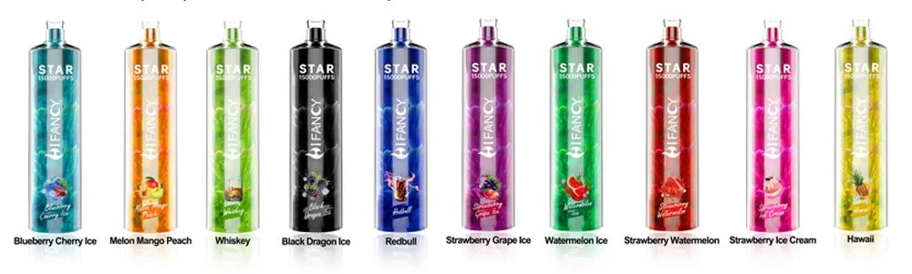 EU Warehouse 2023 New Hot Disposable Vape Pen Hifancy Star 15000 Puff Wape E Cigarette Prefilled Vapes Vaporizer 15000 Atomizer E Hookah Charger Puff Bar