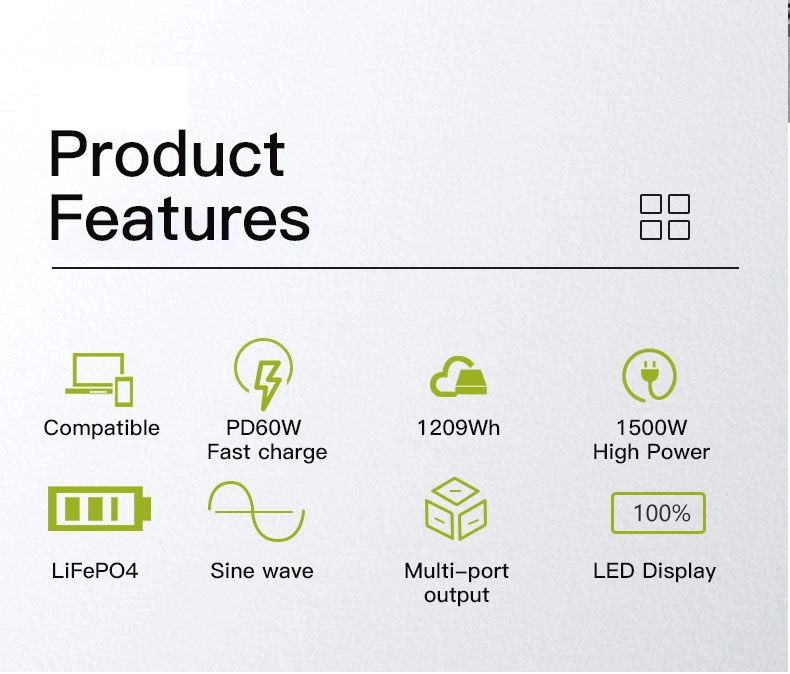 Portable 500W Solar Energy System with LED Lighting USB Phone Charging Battery