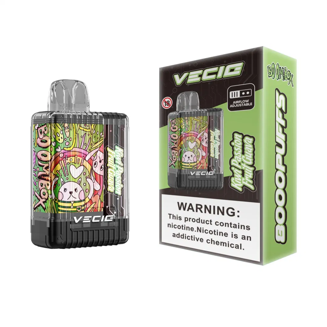 VECIG Factory Price Original Boombox 8000 puffs Disposable Vape Box Rechargeable Mesh Coil Adjustable Airflow 5% Nicotine Lost Vape Orion Bar 7500