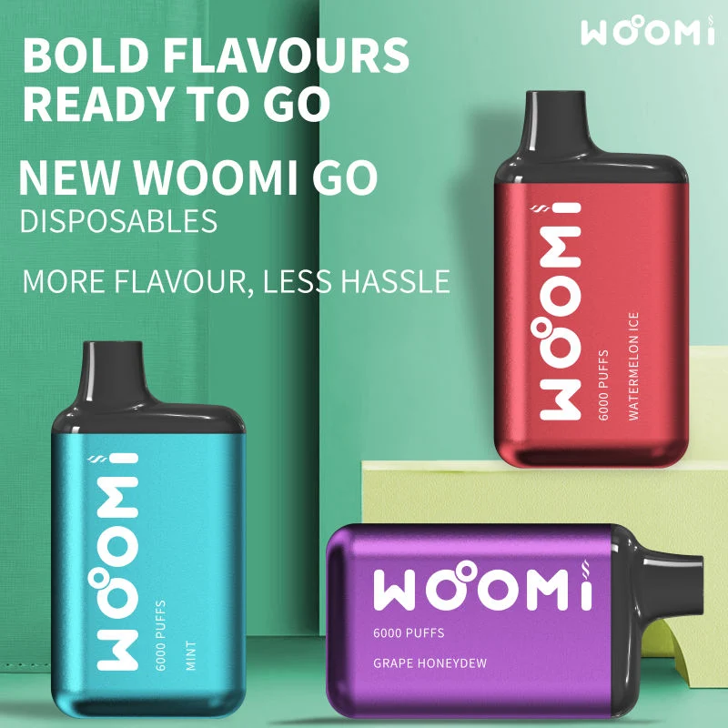 OEM/ODM 6000 Puffs 14ml Eliquid Mint Menthol Mesh Coil Woomi Disposable Vape