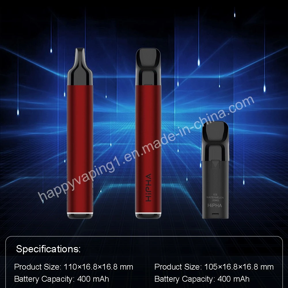 Happy Vaping Cost Effective Hipha Pod Replaceable Disposable Vaporizer Infy Pod Sunfire V500 Pod System Mesh Coil Quizz Pairyosi Vape