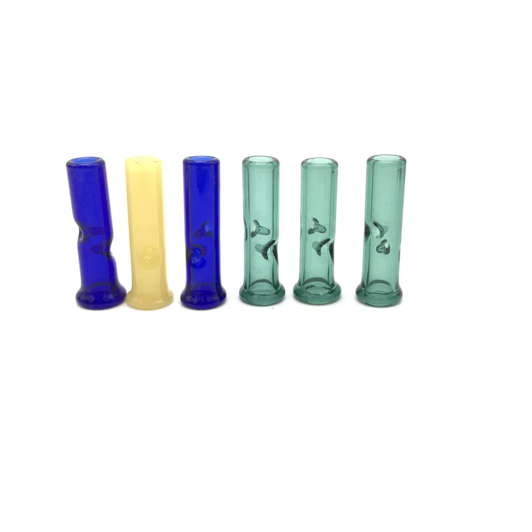 Wholesale Cheap Price Glass Cigar Tips for Joint Round 8mm Flat Mouth Drip Hookah Blunt Tip