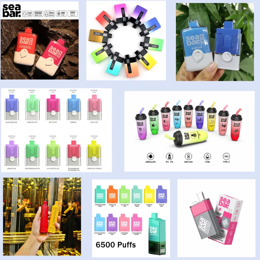 Wholesale I 5000 6000 7000 9000 Puff Airflow Ajustable Seabar Air 7000 Puffs Vape Private Label Orion Custom OEM Bar 7K Puffs Disposable Vape with 12 Flavors