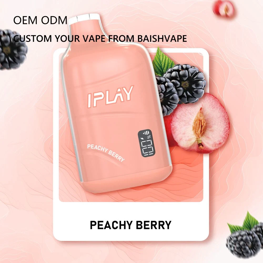 Zbood Personalized No Nicotine E Liquid Flavor Drag Geek Fof E Cigarette Iplay Vibar 6500 Puff Disposable Vape with Smart Display Screen