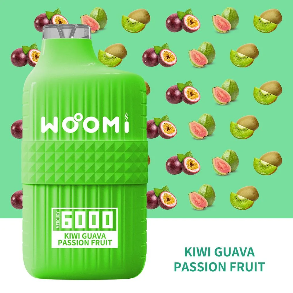 Factory Price Woomi 6000 Puffs Mesh Coil Kiwi Passion Fruit Guava 14ml 20mg 50mg Zero 0 2 5 Nicotine Elf Vaper Bar Bc5000 Ultra Disposable Vape Pod