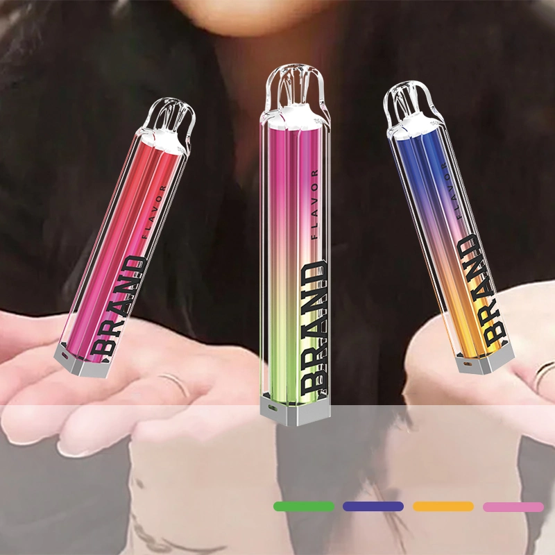 China Wholesale OEM Tpd Ecid E-Cigarette 2ml 600 800 Puffs Fremelx Vaper Empty Pen Style Crystal Disposable Vape with LED Flashlight in Europe Spain UK