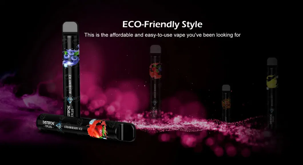 New Year Specials E Cigarette Tastefog Tplus 800 Puff Hookah Pen 3ml Fruit Flavor E-Liquid 20mg Nicotine Disposable Vape