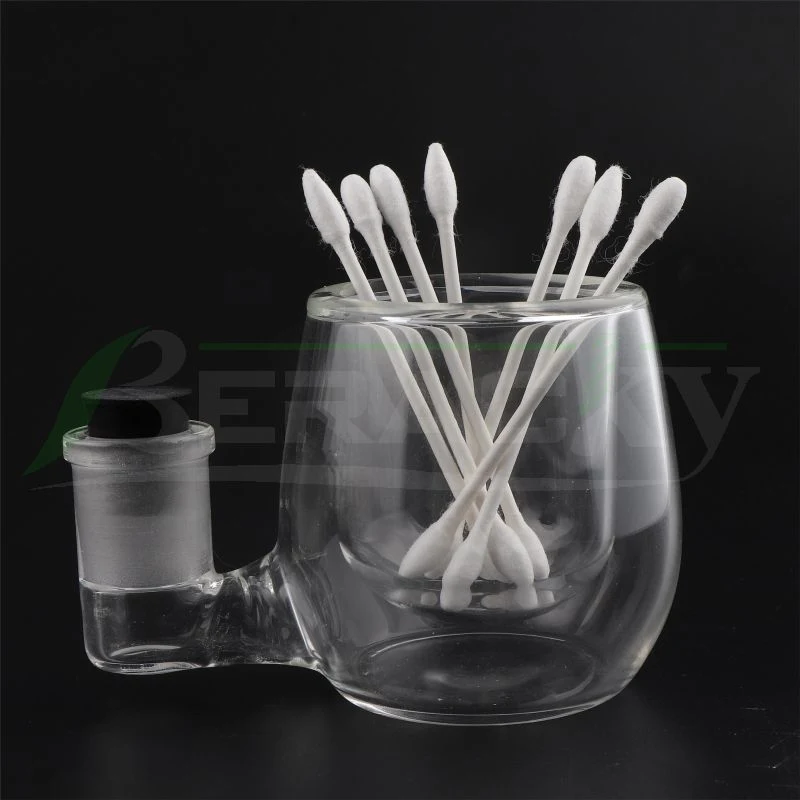 Colored Empty Belly ISO Glass DAB Station Cotton Swab Q-Tip Holder / Alcohol