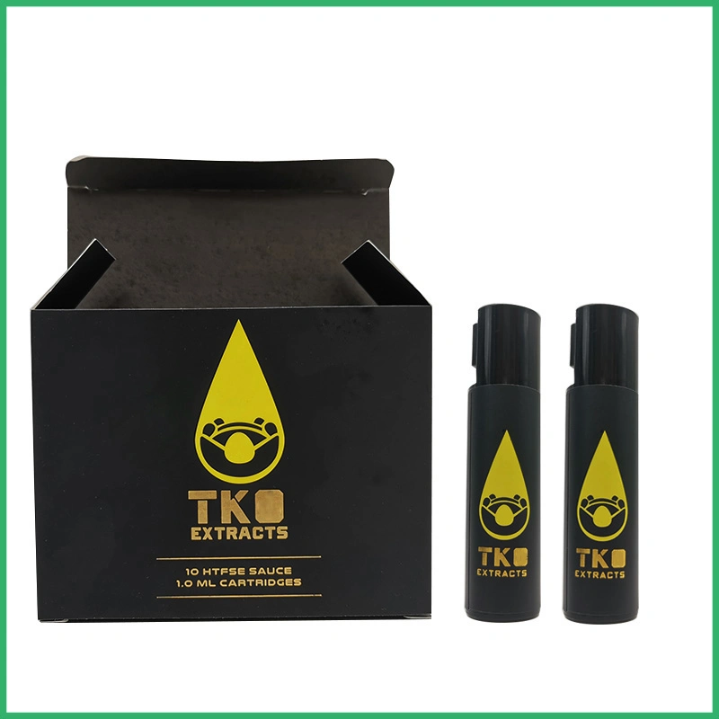 Tko Extracts Black Packaging Vape Empty Ceramic Glass Atomizer 1.0ml