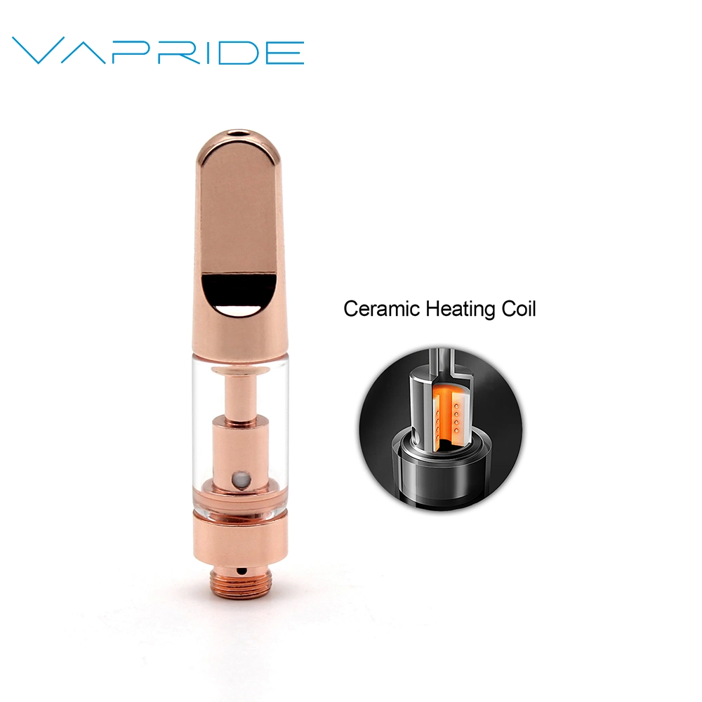 USA Hot Sale Vape Tank Glass Refillable Vape Pen E Cigarette Cartridge 0.5ml Atomizer Ceramic Dual Coil with Ceramic Mouthpiece 510 Thread