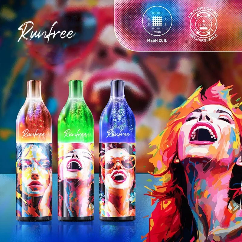 Runfree Wholesale 10000 Puffs Rechargeable 850mAh 14ml E Liquid Luminous Lamp Vape Adjustable Airflow Disposable E Cigarette