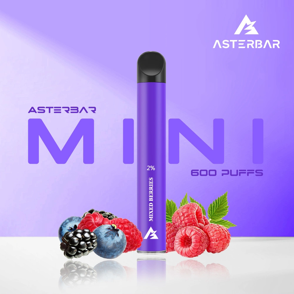 Crystal Bar 600 Puff 2ml Vapes Asterbar Nano 2% 20mg Mesh Coil Vaporizer Pen Elf E Electronic Cigarette Wholesale I Vape Disposable Pod