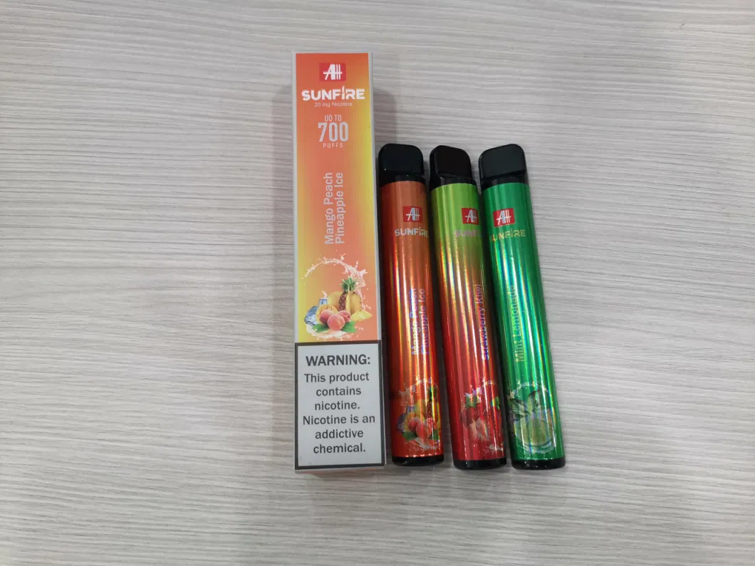 Amazon Ebay UK Poland Cheap Price 600 700 Puff 2ml Eliquid Tpd Certified Nicotine Free 0% 2% Pen Style Colored Smoke Best Mini Disposable Hookah E Cigarette