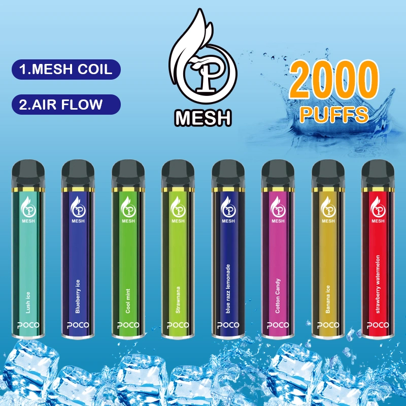 OEM Package/Logopoco Mesh Vape Pen Mesh Coil Disposable Vape with 950 Vape Battery 8 Flavors