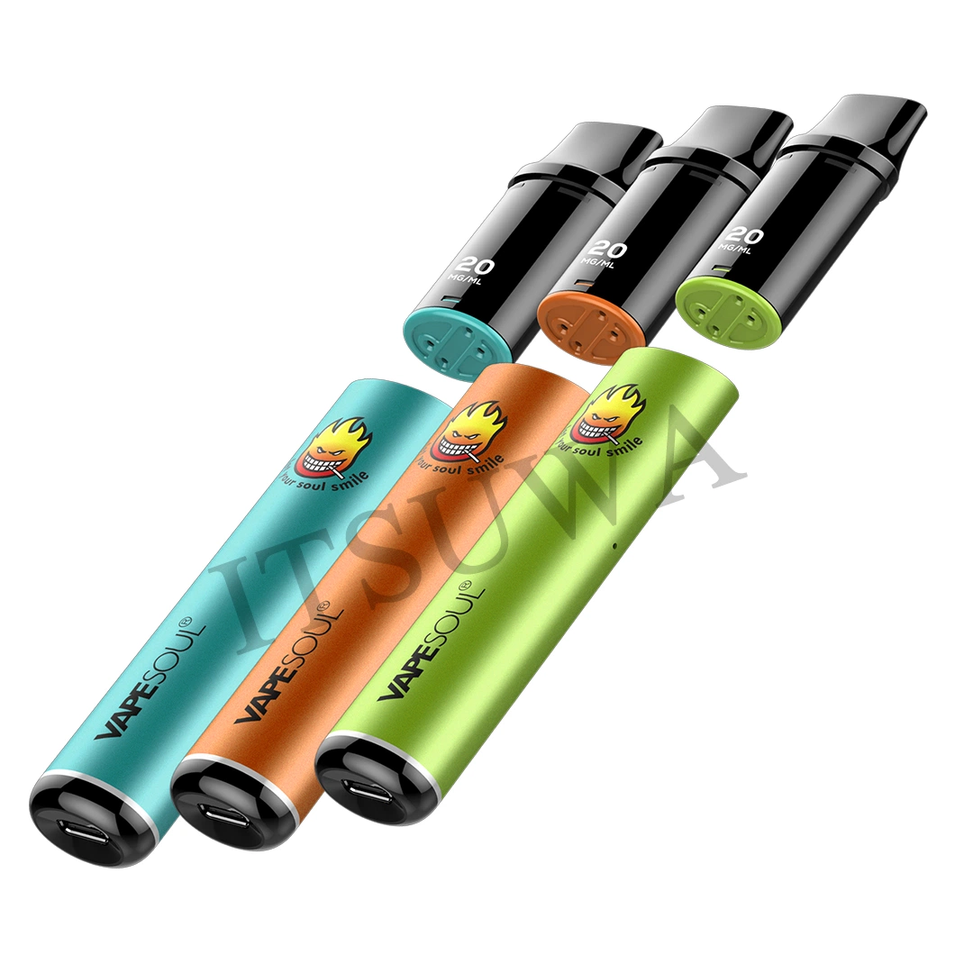 Itsuwa Vapesoul Pod-800 Kit Mesh Coil 2023 Wholesale I Vape E-Cigarette Latest Designv 800puffs Rechargeable Pen Hookah in Stock