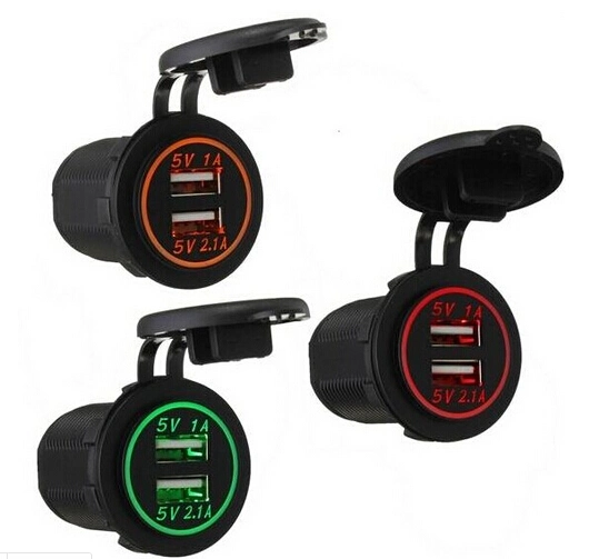 12V Dual USB Charger Power Adapter Outlet Car Cigarette Lighter Socket Splitter Electric Socket