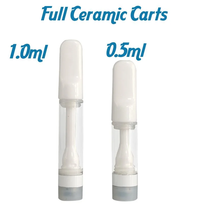 Fully Ceramic Atomizers Tips Press-on Mouthpieces No Leaking Child Lock Function Non-Refillable Atomizer Cart