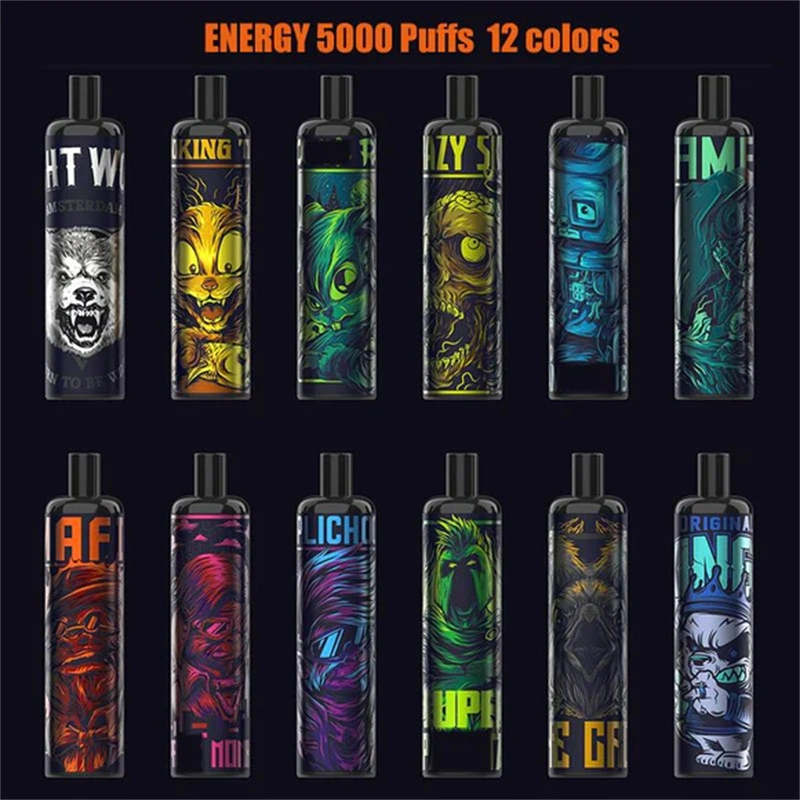 High Quality Original Kk Energy 5000 Puffs E Cigarettes Disposable Vape 850mAh 12ml Prefilled Mech Coil Airflow Pod Kits Rechargeable Vapes Randm Tornado 7000 8